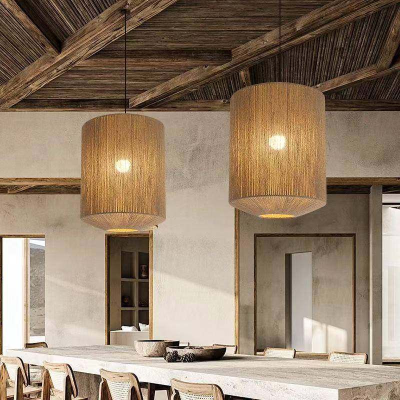 日式麻绳吊灯卧室客厅民宿酒店餐厅艺术灯书房茶室手工编织绳艺灯,淘宝优惠券,粉丝福利购,淘宝优惠卷
