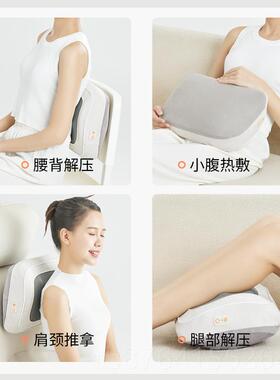 正品易斯腰部颈按摩器椎肩腿腰部揉捏热敷仿人手缓解疲劳靠顿垫按
