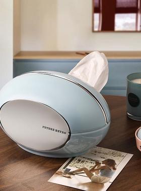 创意覆古纸巾盒客厅桌面高级感覆古未来风小众陶瓷摆饰家用卫生纸