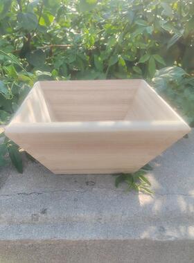 原色实木榫卯米斗 升子 摆件 米升 瓜果盘 开业 招财 日进斗金