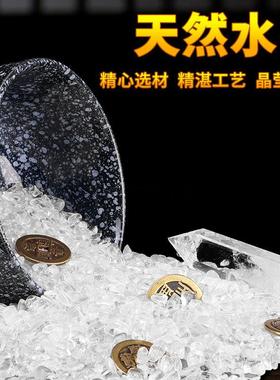 白水晶柱子摆件客厅家居梁下压聚宝盆卧室店铺玄关办公室桌面装饰