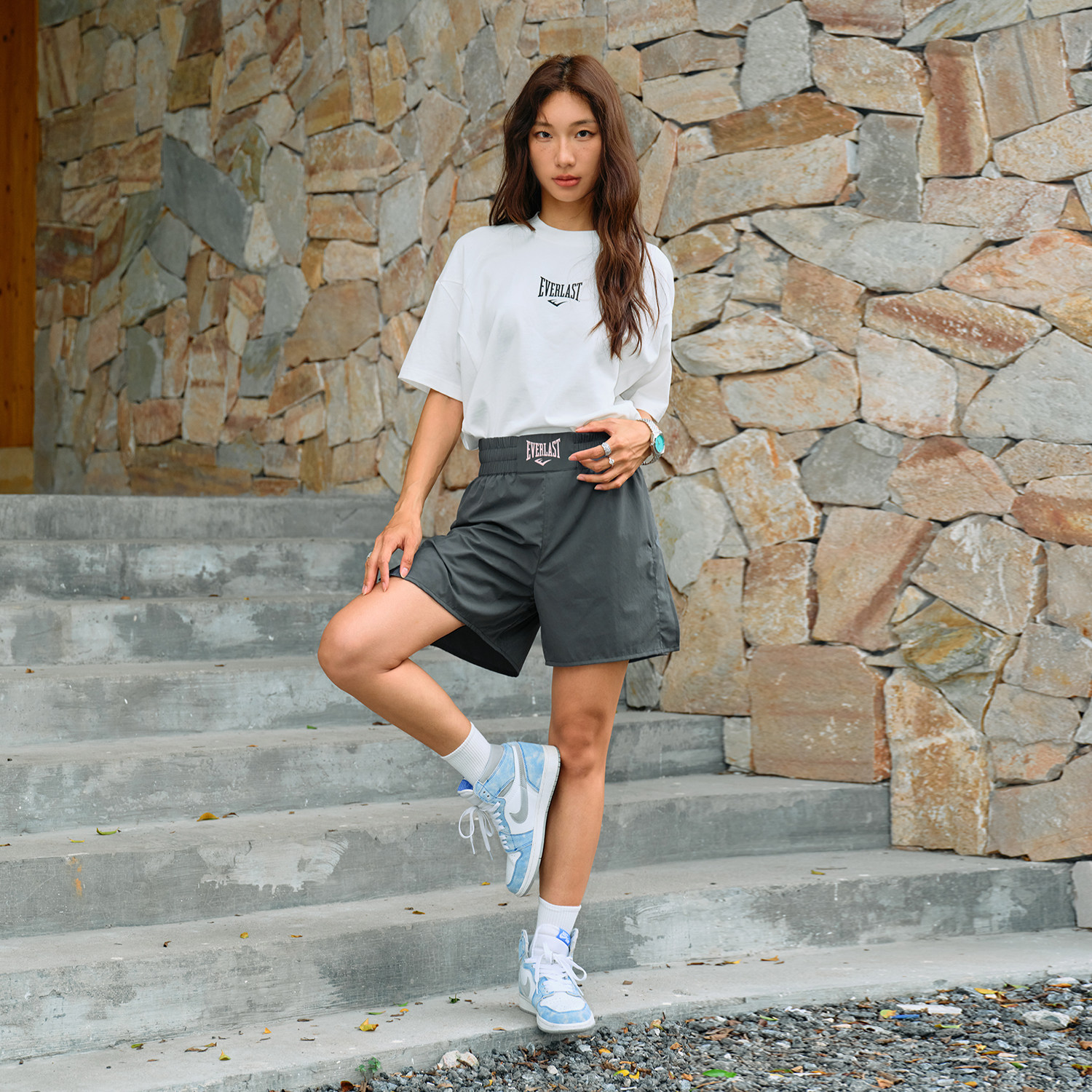 美国EVERLAST拳击裤男跑步运动健身高弹速干凉感防走光三分短裤女,淘宝优惠券,粉丝福利购,淘宝优惠卷