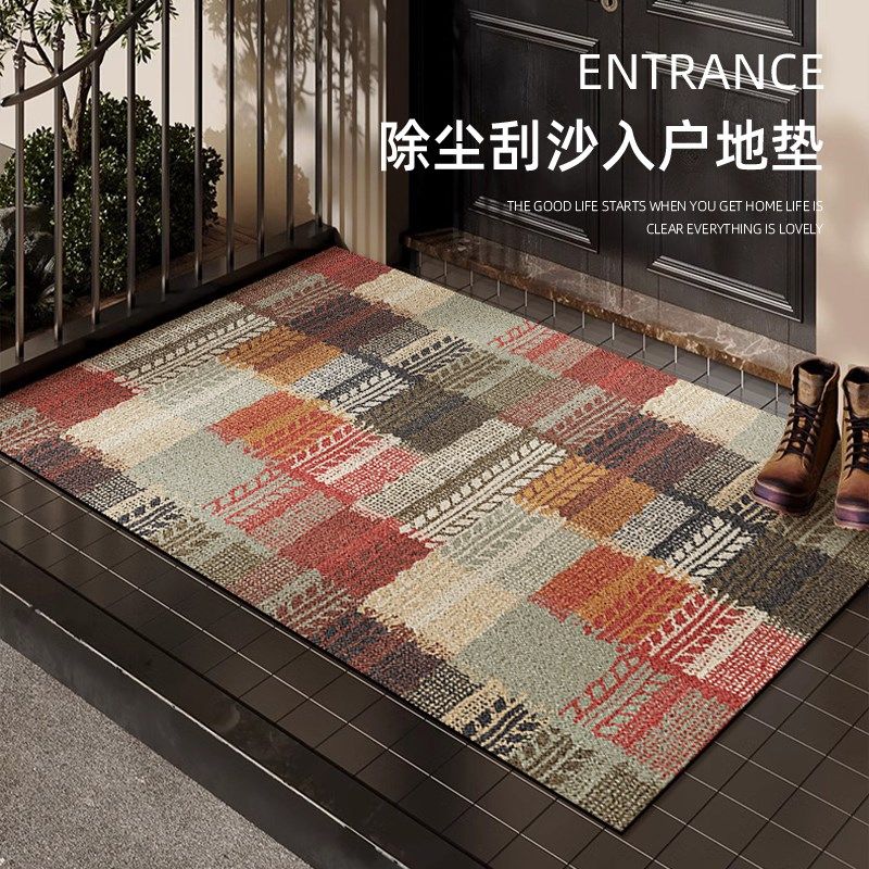 复古美式入户门地垫家用丝圈防滑踩脚垫民族风玄关地毯门垫可裁剪,淘宝优惠券,粉丝福利购,淘宝优惠卷