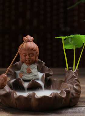 直销卡通小三圣倒流香炉  创意花插摆件支持