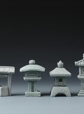 假山亭子宝塔灯笼园艺仿真小摆件微景观鱼缸盆景造景布景装饰配件