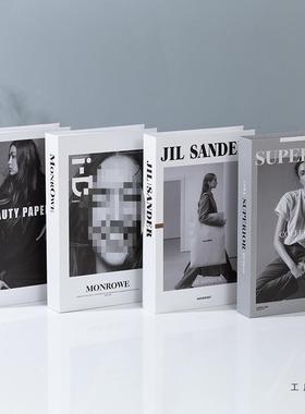 时尚假书摆件装饰书杂志简约仿真书创意拍摄民宿道具书模型书盒