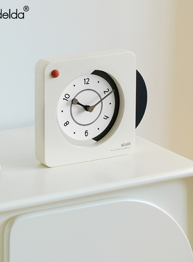 优选Mandelda奶油风创意座钟家居客厅装饰品玄关电视柜简约桌面摆