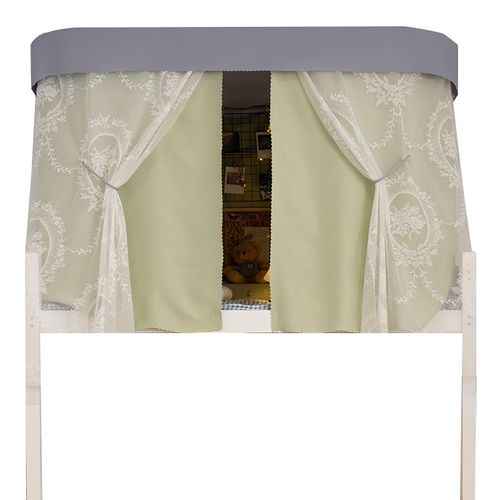 优选法式床帘宿舍u型双滑轨学生蚊帐上铺下铺强遮光男生女生寝室 - 图3