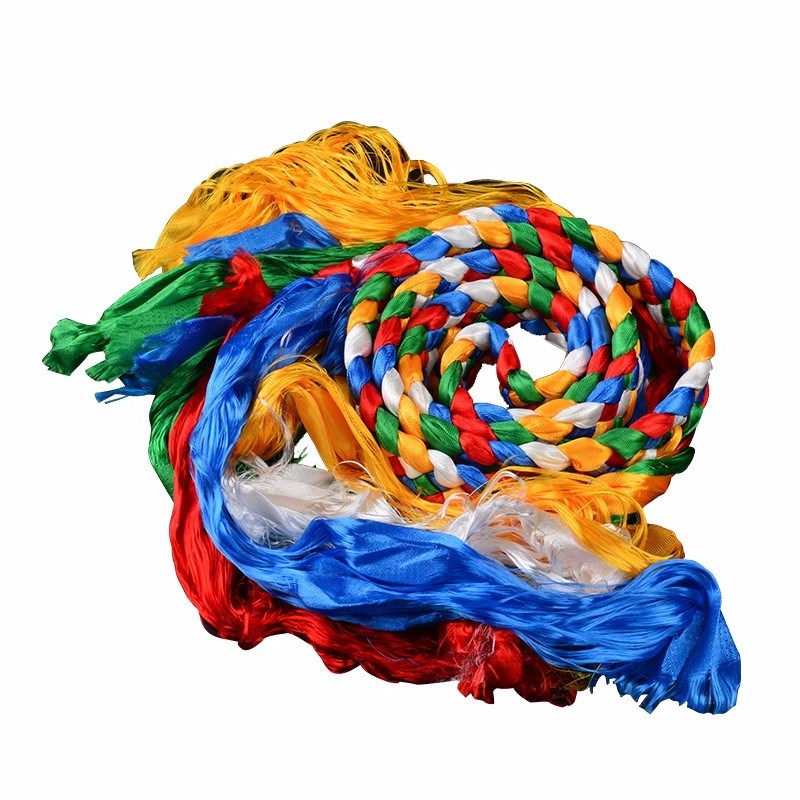 藏式五色结汽车挂件车内手工编绳车挂件吉祥结五彩哈达金刚辫子 - 图3