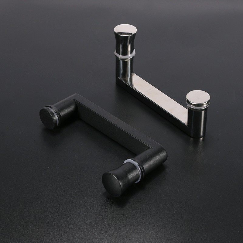 淋浴房拉手圆弧浴室门把手不锈钢304卫生间玻璃门移门把手孔距145 - 图1