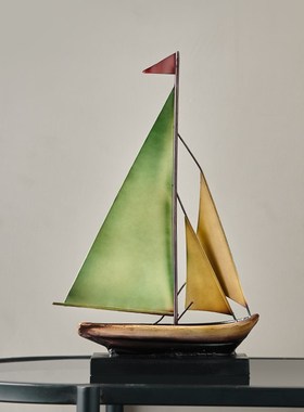 优选复古一帆风顺帆船摆件客厅电视柜酒柜玄关办公桌装饰品轻奢高