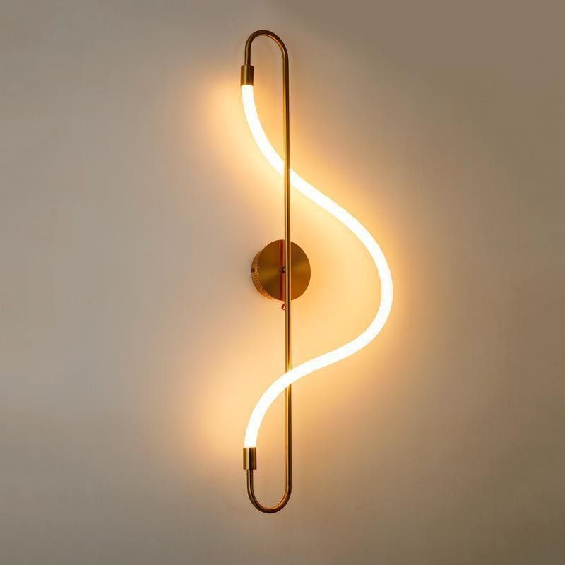 现代艺术曲线LED壁灯铁艺硅胶白金色 客厅卧室背景墙装饰壁灯,淘宝优惠券,粉丝福利购,淘宝优惠卷