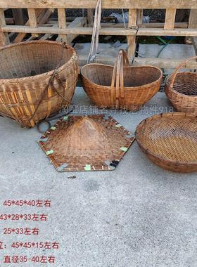 农耕文化怀旧装饰品提篮箩筐米斗簸箕农村传统工具民俗老物件摆件