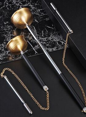 铜引磬手持引庆法会台湾法器木柄引罄念佛念经功课日式手磬送布袋