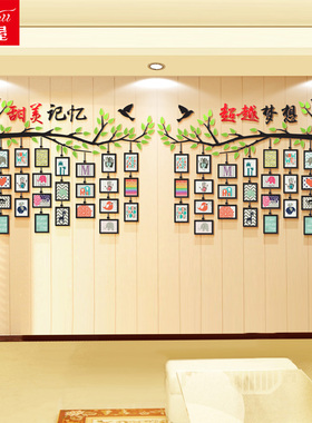 墙上相册墙团队风采展示墙企业文化墙相框挂墙创意组合照片墙装饰