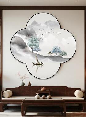 中式装饰画禅意山水壁画餐厅包间挂画玄关客厅民宿床头茶室背景墙
