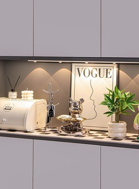 入户玄关装饰摆件进门口鞋柜钥匙收纳家居客厅电视柜高档软装饰品