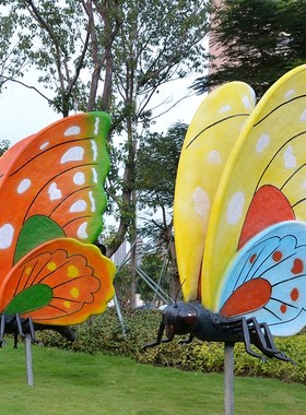 优选花园摆件大号蝴蝶装饰园林景观小品户外仿真动物工艺品玻璃钢