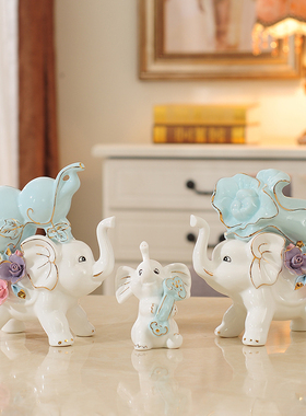 优选客厅陶瓷家居酒柜装饰品摆件创意家里玄关工艺房间小摆设现代