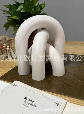 木制摆件拱门拱形装饰木质工艺品摆件几何艺术装饰咖啡馆桌面摆件