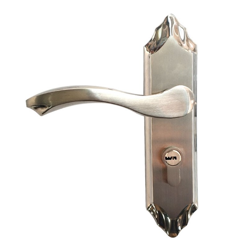 厂家供应201不锈钢锁具 插芯门锁 卧室门插芯锁 铜锁芯面板执手锁 - 图0