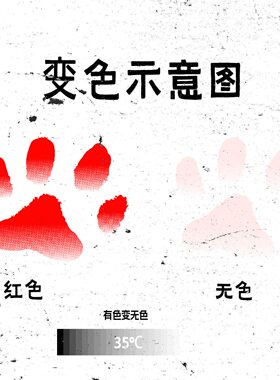 温变猫爪防水持久可爱纹身贴