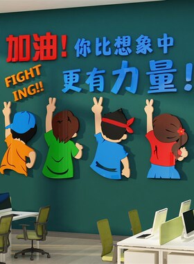 办公司托管班级墙面装饰氛围布置企业文化进门形象教画室励志标语