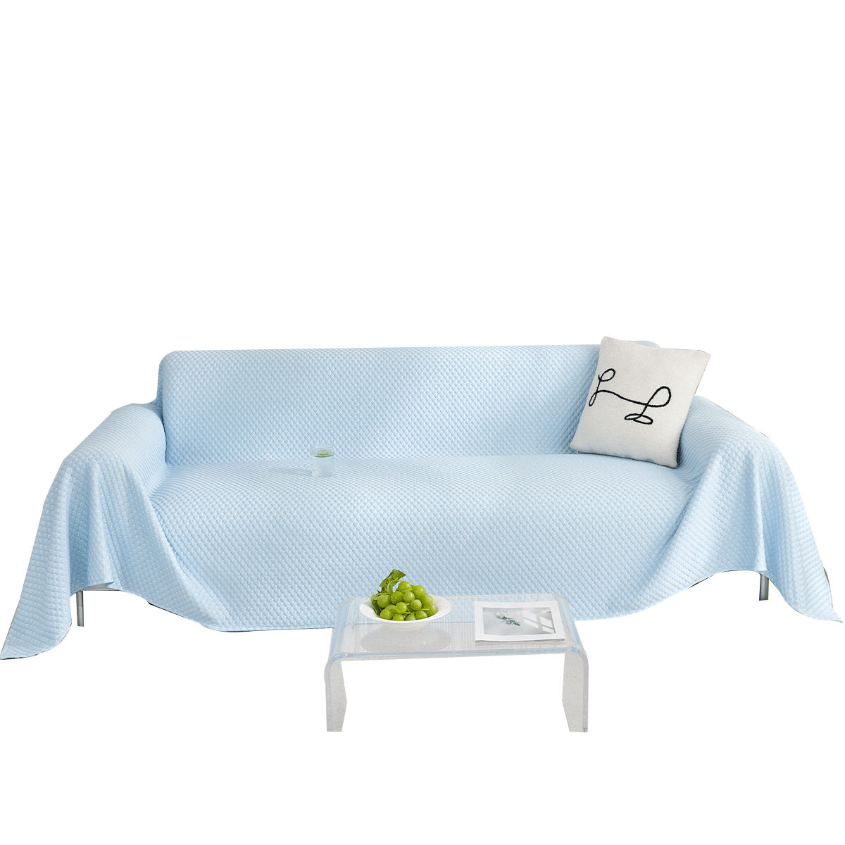 冰豆豆夏季冰丝凉席沙发盖布简约现代一体式全包套罩巾布垫毯夏天,淘宝优惠券,粉丝福利购,淘宝优惠卷