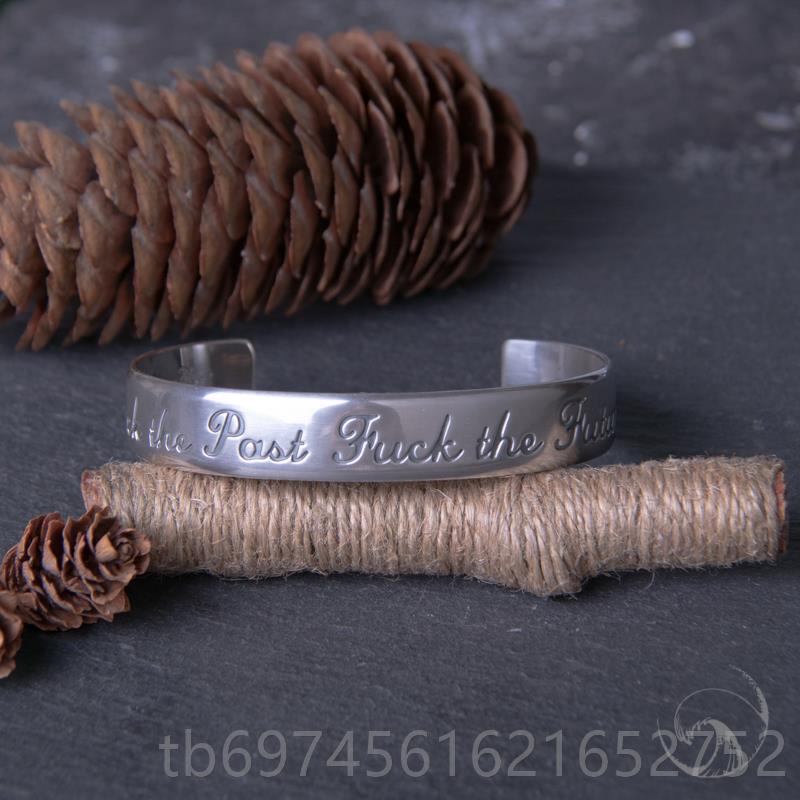 新款UNDERCVER 手镯 O高桥纹身图腾锯齿腕饰 GIZ情盾侣纯银银手饰 - 图2