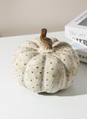 陶瓷做旧南瓜手工艺品民宿酒店软装饰摆设现代北欧ins风家居摆件