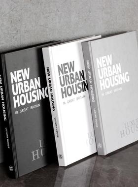 北欧极简可打开翻页装饰书样板间软装仿真书现代简约英文假书摆件