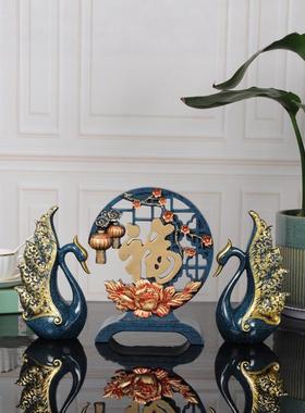 喜莱卡北欧家居情侣天鹅摆件装饰品客厅酒柜摆件房间摆设创意礼物