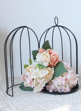 新款铁艺鸟笼装饰摆饰家居户外庭院婚庆礼品烛台多肉盆花架摆北欧