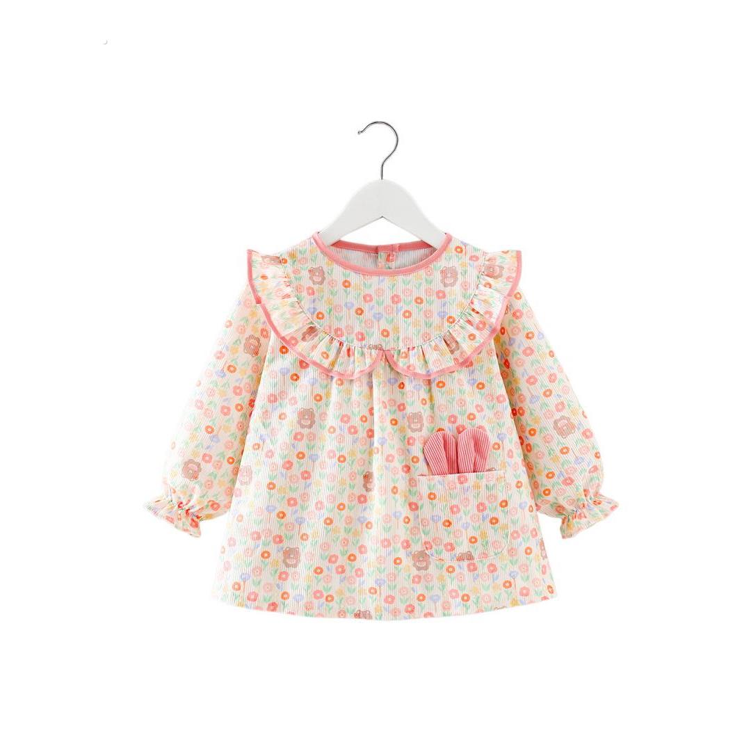 Baby smock, children's outer wear, princess baby bib, autumn and winter eating, waterproof, foreign style, anti-dirty apron, protective clothing, reverse wear