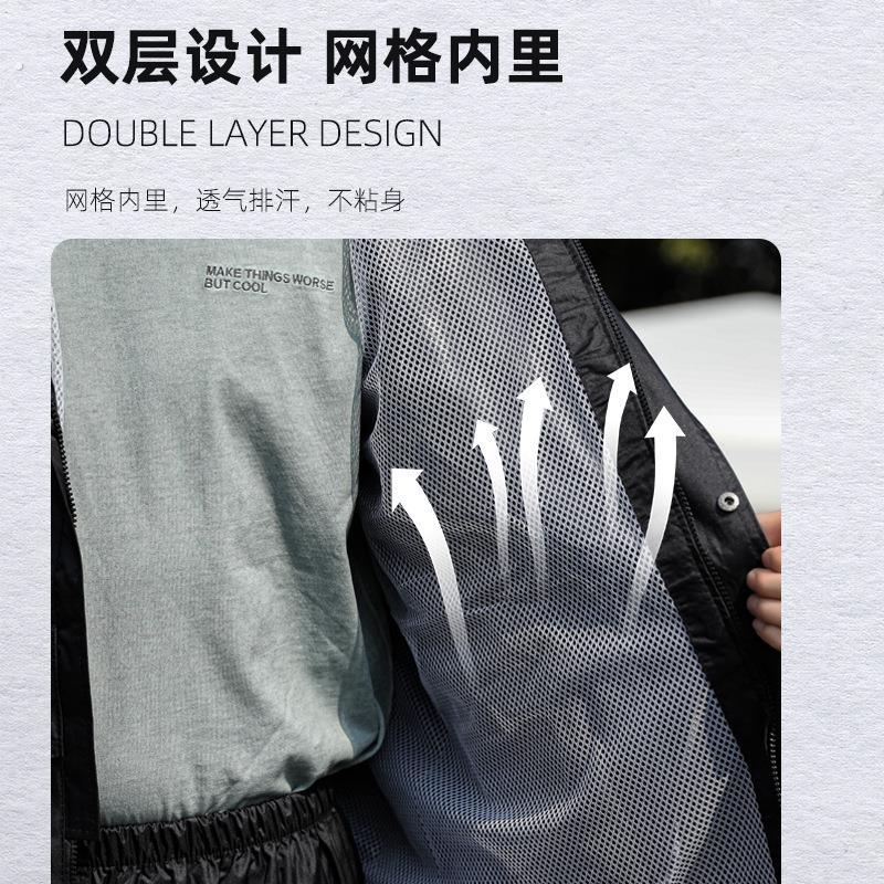 雨衣大号加肥加大300斤大码防雨服雨裤男士分体式暴雨摩托车男款 - 图0