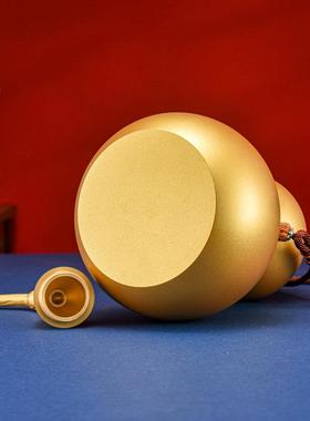 铜掌柜铜葫芦摆件开盖空心龙头金色葫芦黄铜葫芦挂件家居玄关装饰