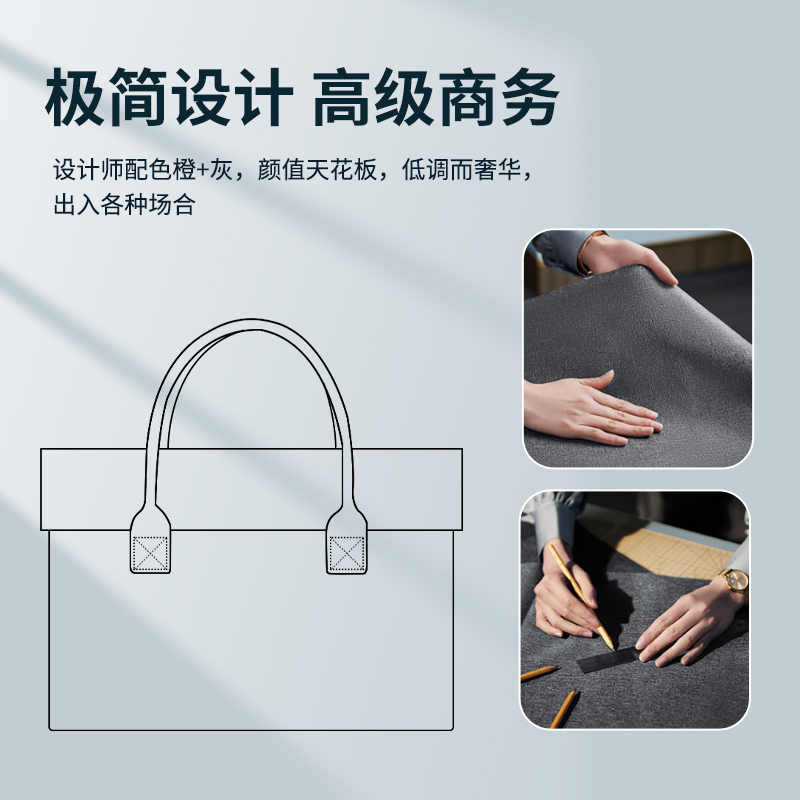 CROSSGEAR十字勋章瑞军士刀MACBOOK1416寸防摔气囊全震手提男高级感大容量商务通勤轻薄笔记本电脑包 - 图1