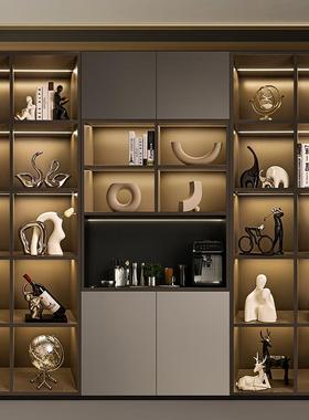 贝汉美轻奢高档2025新款酒柜装饰品摆件客厅玄关餐边柜展示柜礼品