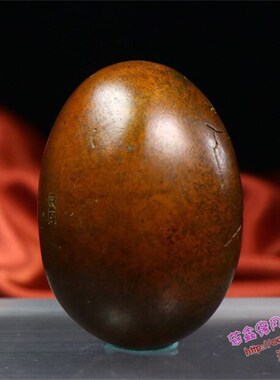 纯铜手工仿古实心紫铜茶宠小物件 金蛋 小鸡破壳而出 茶道小摆件