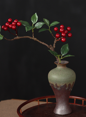 创意手工复古迷你花瓶新中式客厅茶桌博古架插花小花器装饰品摆件