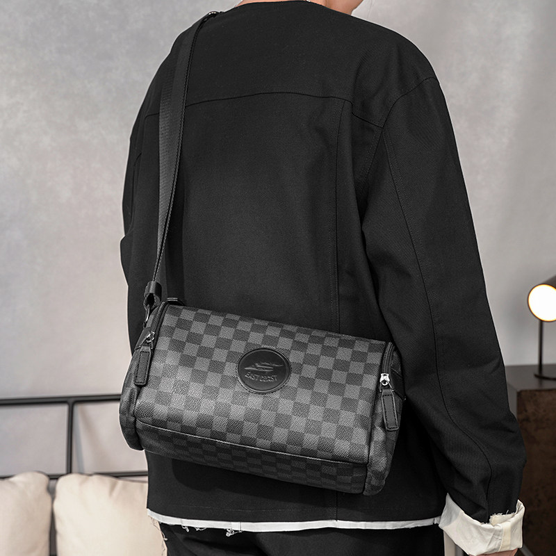 Cnoles Katbee品牌定制男士单肩包街头潮流枕头包斜挎包休闲筒形,淘宝优惠券,粉丝福利购,淘宝优惠卷