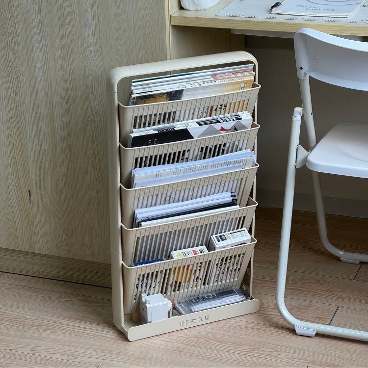 宿舍书桌脚下落地书架侧边缝隙书本收纳架教室多功能简易立书架,淘宝优惠券,粉丝福利购,淘宝优惠卷