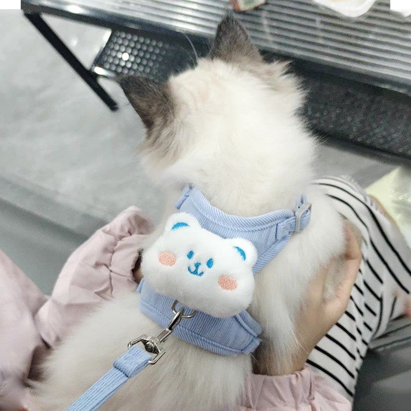 猫咪牵引绳可爱幼猫遛猫绳子可调节小型犬宠物用品外出专用胸背带,淘宝优惠券,粉丝福利购,淘宝优惠卷