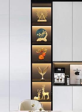 新中式高档轻奢客厅电视边柜摆件家居布置高级感酒柜装饰用品全套