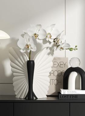 艺术蝴蝶花瓶摆件创意客厅插花器电视柜玄关柜装饰品高级感中古风