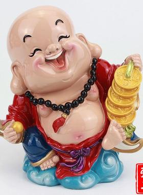 招财弥勒佛摆件存钱罐大肚佛笑佛小弥勒佛像酒柜客厅摆设车内饰品