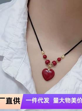 高含量朱砂葫芦吊坠空瓶可打开装朱砂天然原石福禄项链钥匙扣男女