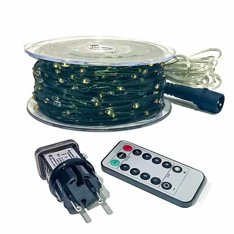 led墨绿线铜线灯10M圣诞遥控树灯串花环绿植庭院装饰灯圣诞灯彩灯,淘宝优惠券,粉丝福利购,淘宝优惠卷