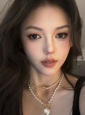 新品星语纽扣轻奢锁骨链