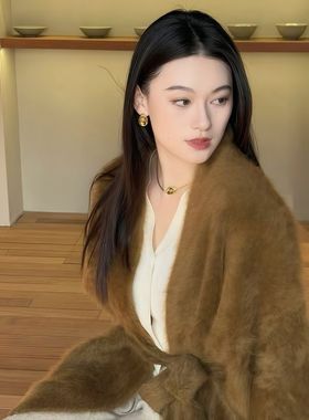 木星虎眼石耳环项链星球赵露思